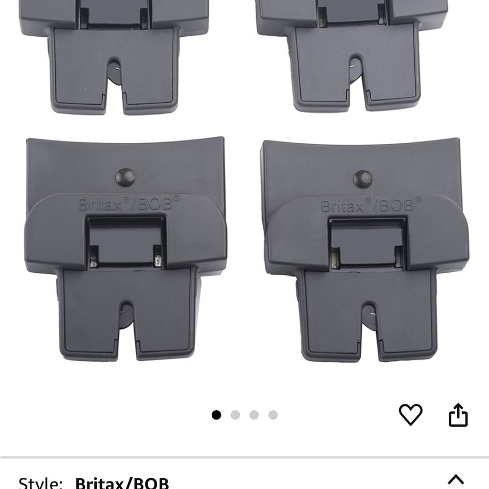 Joovy Twin Roo+ Britax/BOB Car Seat Adapter - Black
